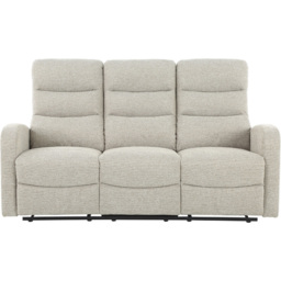 Loft24 Rena 3 Seater Natural Fabric Manual Recliner Sofa - thumbnail 2