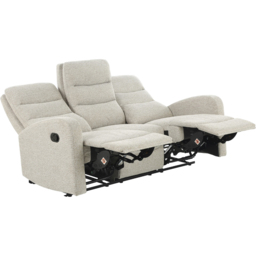 Loft24 Rena 3 Seater Natural Fabric Manual Recliner Sofa - thumbnail 4