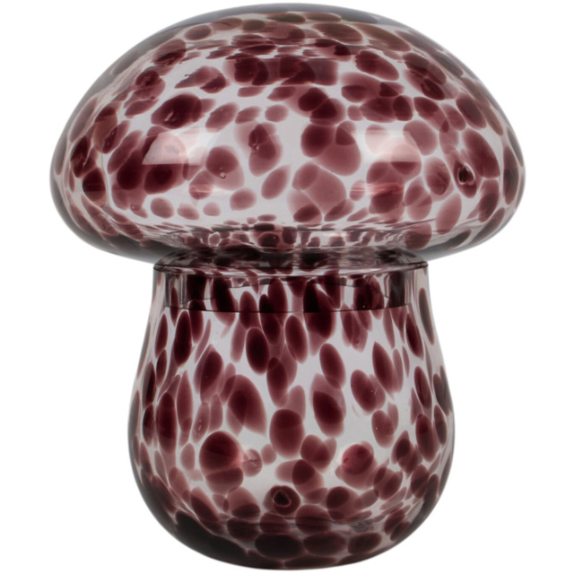 Tortoise Shell Glass Mushroom Jar Plum - image 1