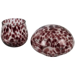 Tortoise Shell Glass Mushroom Jar Plum - thumbnail 3