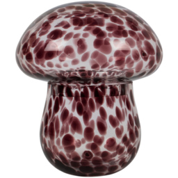 Tortoise Shell Glass Mushroom Jar Plum