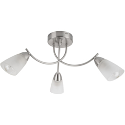 Cosylyte Hallie Bathroom 3 Light Glass Ceiling Light