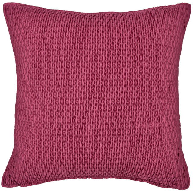 Intimates Wine Ribbed Diamond Wine Filled Cushion 43 x 43cm 2 Pack - image 1