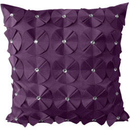 Intimates Vogue Aubergine Diamante Filled Cushion 43 x 43cm 2 Pack