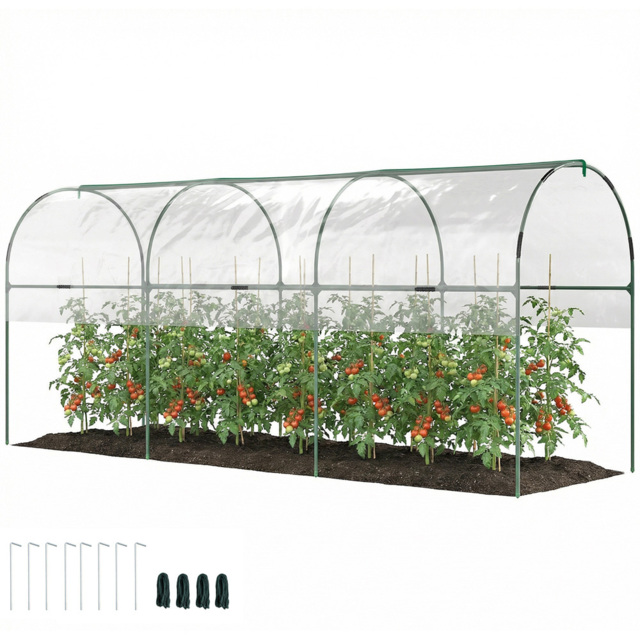 Outsunny Clear Plastic Polytunnel Greenhouse 4 x 13ft - image 1