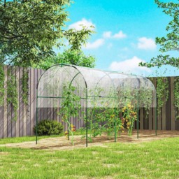 Outsunny Clear Plastic Polytunnel Greenhouse 4 x 13ft - thumbnail 2
