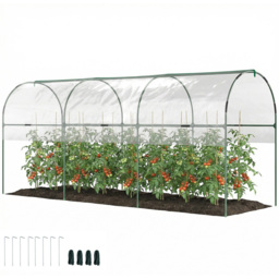 Outsunny Clear Plastic Polytunnel Greenhouse 4 x 13ft - thumbnail 1