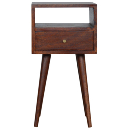 Artisan Furniture Cherry Single Drawer Single Shelf Solid Wood Mini Bedside Table - thumbnail 2