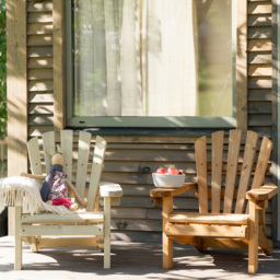 AMATA Ungurs Brown Children Adirondack Chair - thumbnail 4
