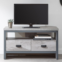 GFW Boston 2 Drawer Grey Corner TV Unit