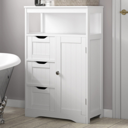 Dakota White 3 Drawer Bathroom Storage Cabinet