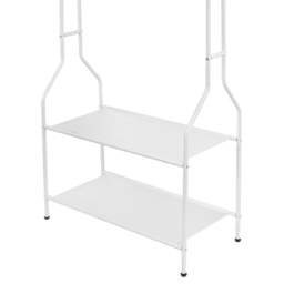 House of Home White Clothes Rail with 2 Shelves 5 x 2ft - thumbnail 3