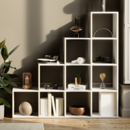 tectake Talis 10 Shelf White Cube Bookshelf