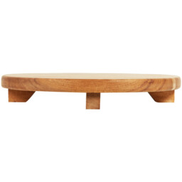 Wooden Footed Tray - Natural - thumbnail 3