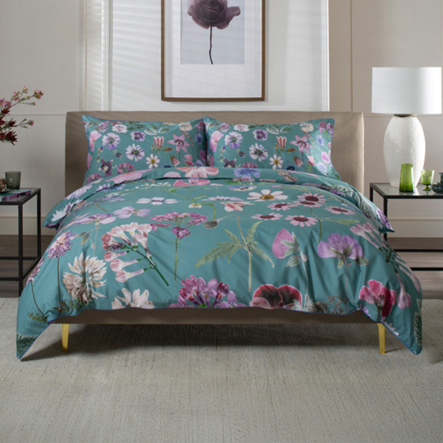 The Lyndon Company Botanical Flower Green Single Duvet Set - image 1