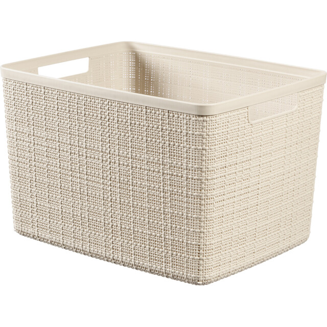 Curver Off White Jute Design Storage Basket 20L