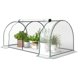 Outsunny Portable PVC Cover Tunnel Greenhouse 6.5 x 3.2ft - thumbnail 1