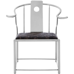 Premier Housewares Yasmin Black Velvet Steel Chair - thumbnail 3