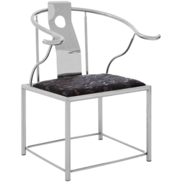 Premier Housewares Yasmin Black Velvet Steel Chair - thumbnail 2