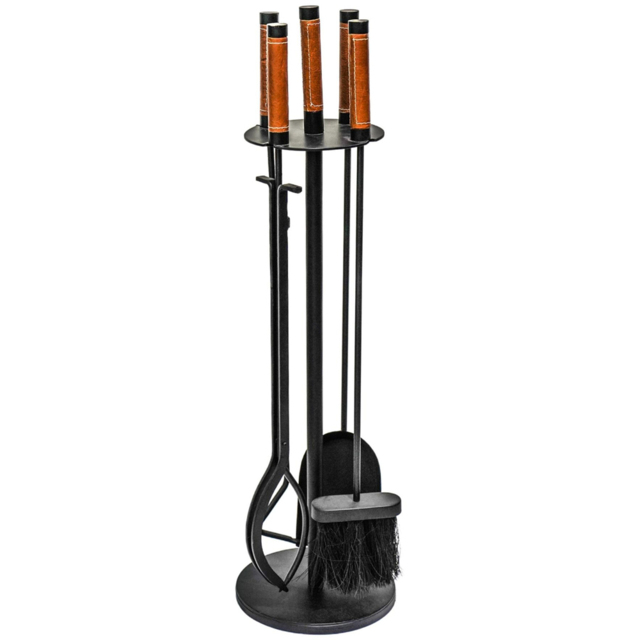 Ivyline Black Leather Handle 5 Piece Round Companion Set - image 1
