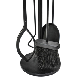 Ivyline Black Leather Handle 5 Piece Round Companion Set - thumbnail 4