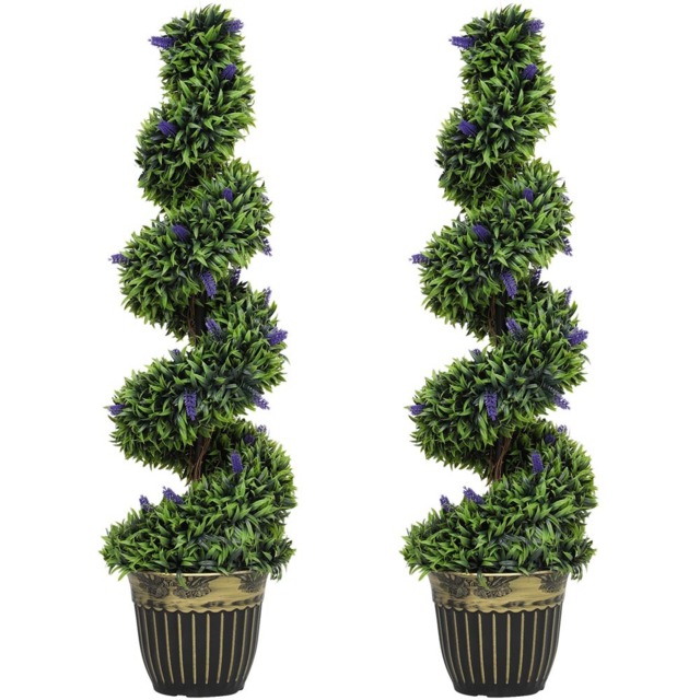 Portland Set of 2 Lavender Decorative Artificial Plant in Pot 115cm - image 1