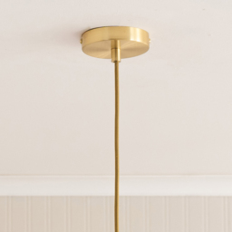 ValueLights Corinne Brushed Gold and Clear Glass Ceiling Pendant Light - thumbnail 4