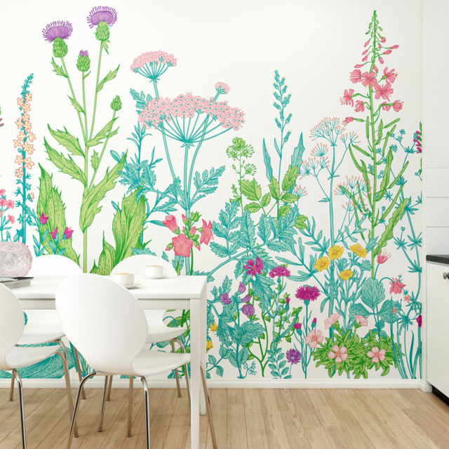 Origin Murals Botanical Fleur Blue Wall Mural - image 1