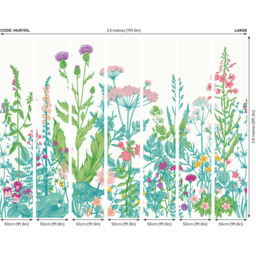 Origin Murals Botanical Fleur Blue Wall Mural - thumbnail 3