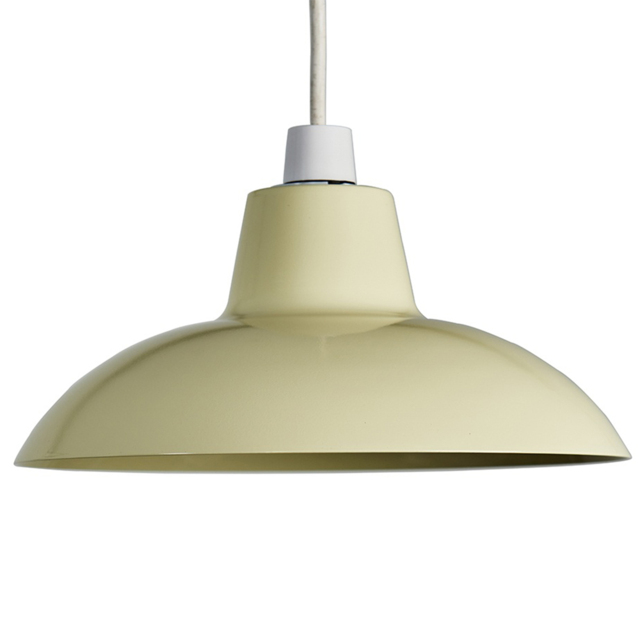 ValueLights Civic Metro Style Cream Metal Retro Pendant Shade - image 1
