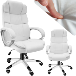 tectake Jonas White Height Adjustable Office Chair - thumbnail 2