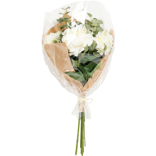 Hydrangea Eucalyptus Queen Annes Lace Bouquet White - image 1