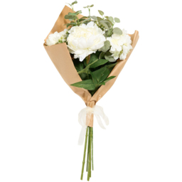 Hydrangea Eucalyptus Queen Annes Lace Bouquet White - thumbnail 2