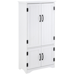 Portland White 4 Door Accent Floor Storage Cabinet - thumbnail 2