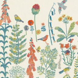 Grandeco Neutral Meadow Flower Painted Sprig 3 Panel Wall Mural - thumbnail 2