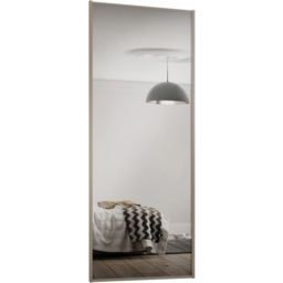 Spacepro Single Panel Nickel Frame Mirror Sliding Door 2220 x 762mm