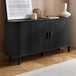 Birlea Axel Black 2 Door Fluted Sideboard