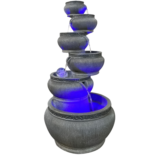 Tranquillity Elysian 6-Tier LED Solar Water Feature
