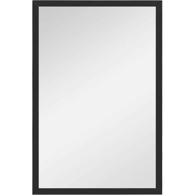 Portland Black Bathroom Wall Mirror 60 x 40cm - image 1