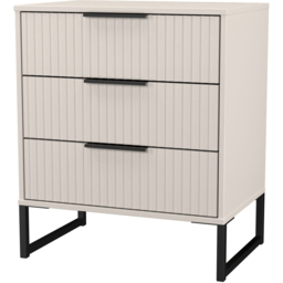 Crowndale Fluted 3 Drawer Kashmir Matt Midi Chest of Drawers Ready Assembled - thumbnail 4