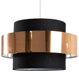 ValueLights Matildo Black and Copper Halo Pendant Shade - thumbnail 1