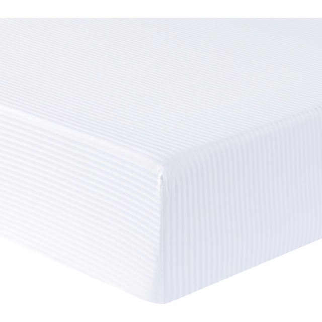 White Super King Size Bamboo Cotton Fitted Sheet
