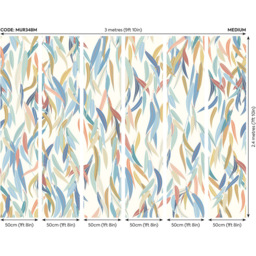 Origin Murals Willow Trees Blue Wall Mural - thumbnail 3