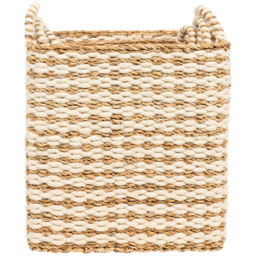 Set of 3 Seagrass and Jute Baskets Natural - thumbnail 2