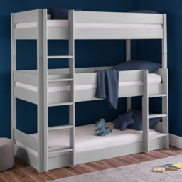 Julian Bowen Trio Dove Grey Triple Sleeper Bunk Bed