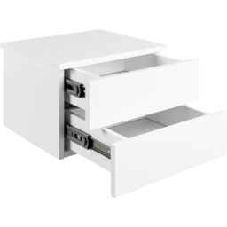 Florence Avignon 2 Drawer White Bedside Table - thumbnail 4