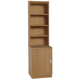 R White Cabinets Single Door Brown Desk Height Cupboard with Hutch - thumbnail 2