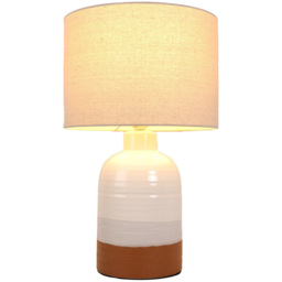 Rustic White and Amber Table Lamp - thumbnail 3