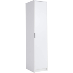 Home Source Phoenix Single Door White Wardrobe with Hanging Rail - thumbnail 2