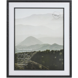 The Port Co Gallery Black Mounted Inlay Box Photo Frame 20 x 16 inch